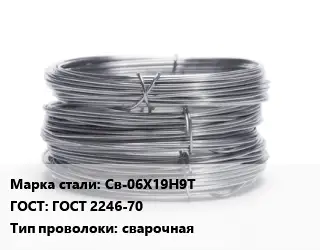 Проволока нержавеющая Св-06Х19Н9Т ГОСТ: ГОСТ 2246-70 сварочная